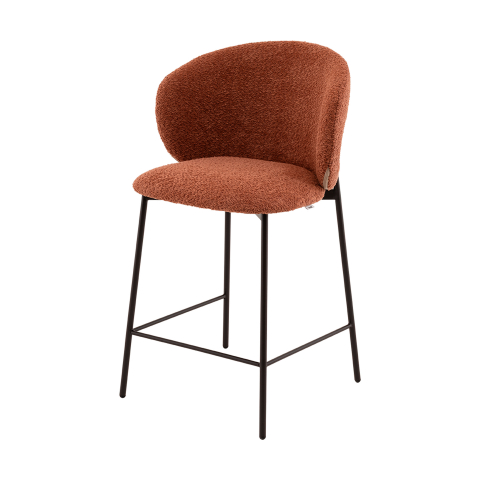 Стул полубарный Блейз букле терракотовый