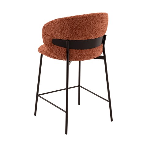 Стул полубарный Блейз букле терракотовый