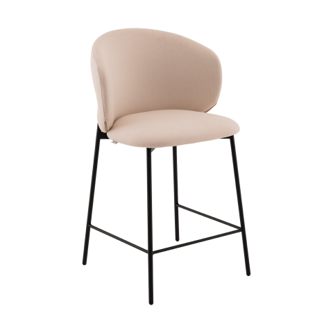 Стул полубарный Блейз велюр молочный