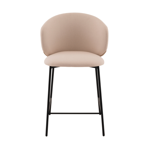 Стул полубарный Блейз велюр молочный