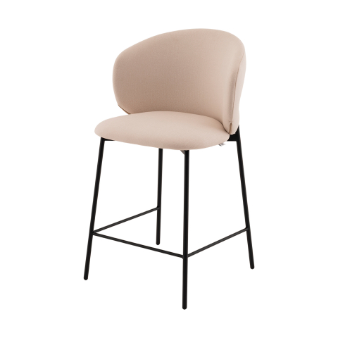 Стул полубарный Блейз велюр молочный