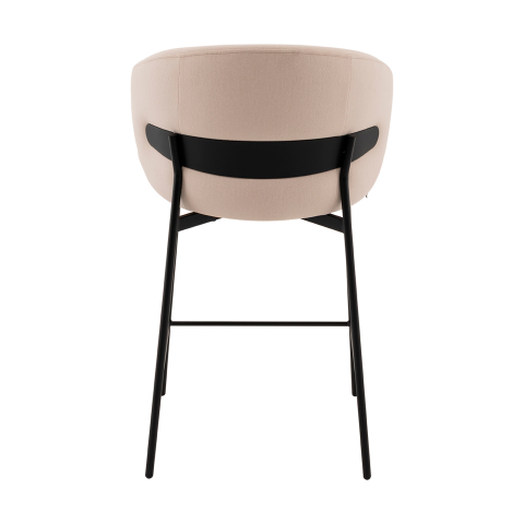 Стул полубарный Блейз велюр молочный