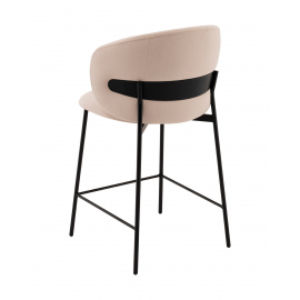 Стул полубарный Блейз велюр молочный