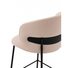 Стул полубарный Блейз велюр молочный