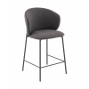 Стул полубарный Блейз велюр серый, каркас серый