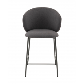 Стул полубарный Блейз велюр серый, каркас серый