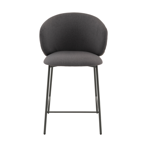 Стул полубарный Блейз велюр серый, каркас серый