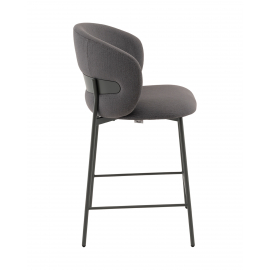 Стул полубарный Блейз велюр серый, каркас серый