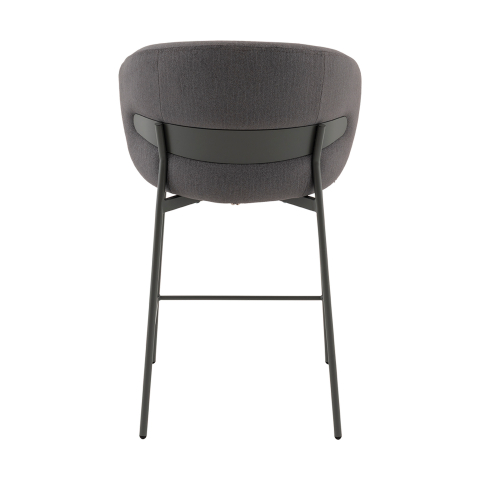 Стул полубарный Блейз велюр серый, каркас серый