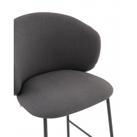 Стул полубарный Блейз велюр серый, каркас серый