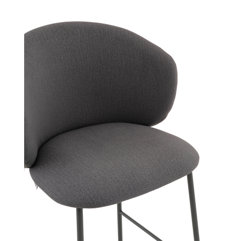 Стул полубарный Блейз велюр серый, каркас серый