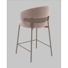 Стул полубарный Блейз велюр бежевый, каркас бежево-серый