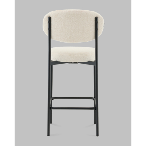 Стул полубарный Бриф DD букле молочный