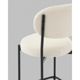 Стул полубарный Бриф DD букле молочный