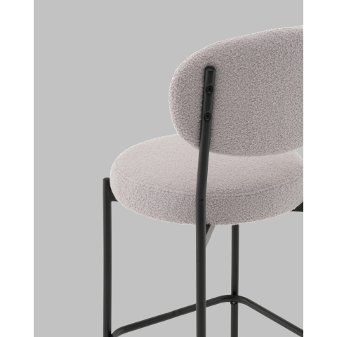 Стул полубарный Бриф DD букле светло-серый