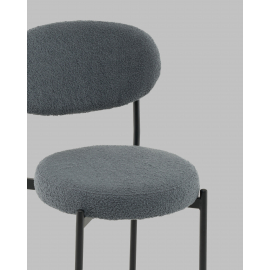 Стул полубарный Бриф DD букле темно-серый