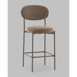 Стул Полубарный Бриф DD велюр капучино каркас капучино муар