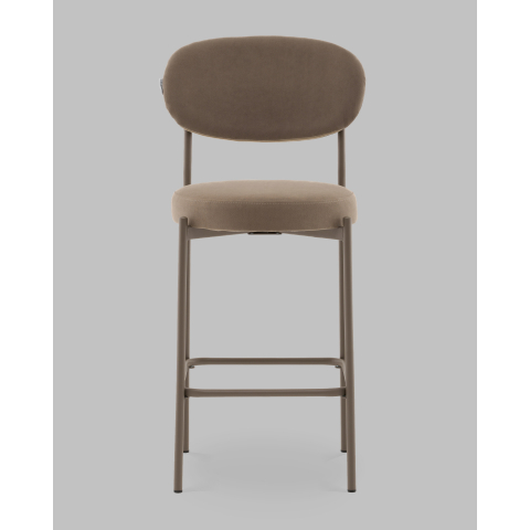 Стул Полубарный Бриф DD велюр капучино каркас капучино муар