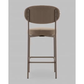 Стул Полубарный Бриф DD велюр капучино каркас капучино муар