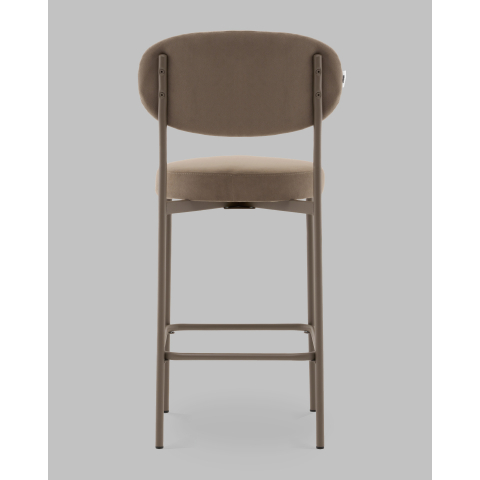 Стул Полубарный Бриф DD велюр капучино каркас капучино муар