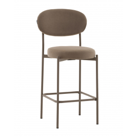 Стул Полубарный Бриф DD велюр капучино каркас капучино муар