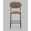 Стул Полубарный Бриф DD велюр пыльно-розовый