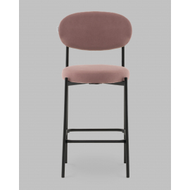 Стул Полубарный Бриф DD велюр пыльно-розовый