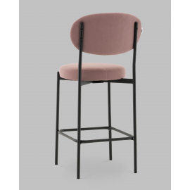 Стул Полубарный Бриф DD велюр пыльно-розовый