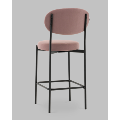 Стул Полубарный Бриф DD велюр пыльно-розовый