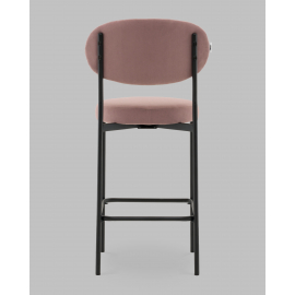 Стул Полубарный Бриф DD велюр пыльно-розовый