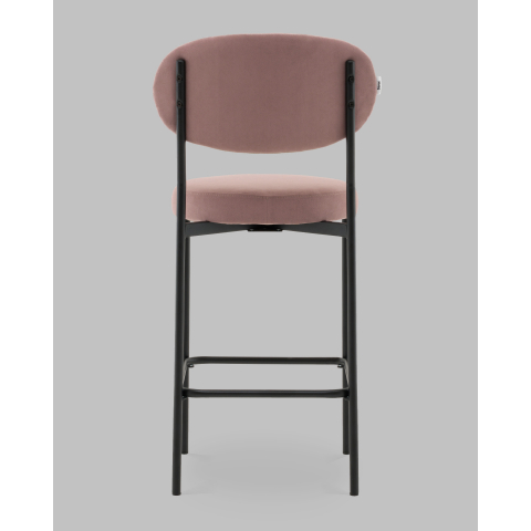 Стул Полубарный Бриф DD велюр пыльно-розовый