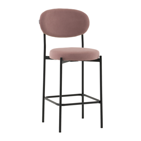 Стул Полубарный Бриф DD велюр пыльно-розовый