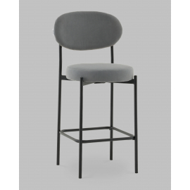 Стул Полубарный Бриф DD велюр серый