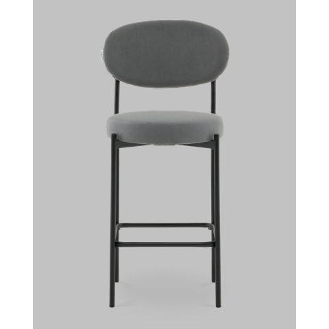 Стул Полубарный Бриф DD велюр серый