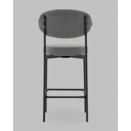 Стул Полубарный Бриф DD велюр серый