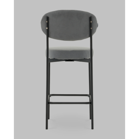 Стул Полубарный Бриф DD велюр серый