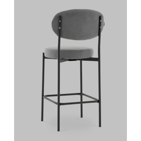 Стул Полубарный Бриф DD велюр серый