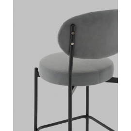 Стул Полубарный Бриф DD велюр серый