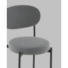 Стул Полубарный Бриф DD велюр серый