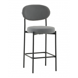 Стул Полубарный Бриф DD велюр серый