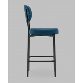 Стул Полубарный Бриф DD велюр синий