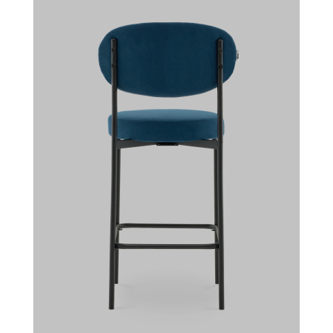Стул Полубарный Бриф DD велюр синий