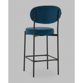 Стул Полубарный Бриф DD велюр синий