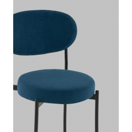 Стул Полубарный Бриф DD велюр синий