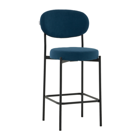 Стул Полубарный Бриф DD велюр синий