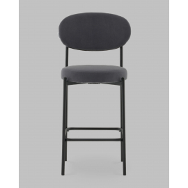 Стул Полубарный Бриф DD велюр тёмно-серый