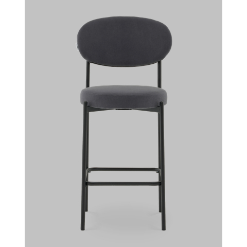 Стул Полубарный Бриф DD велюр тёмно-серый