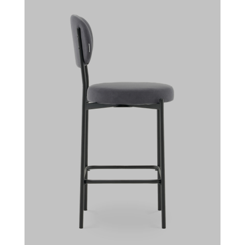 Стул Полубарный Бриф DD велюр тёмно-серый