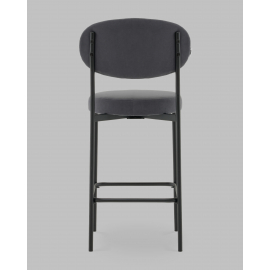 Стул Полубарный Бриф DD велюр тёмно-серый