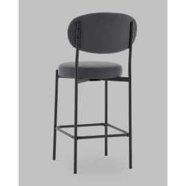 Стул Полубарный Бриф DD велюр тёмно-серый